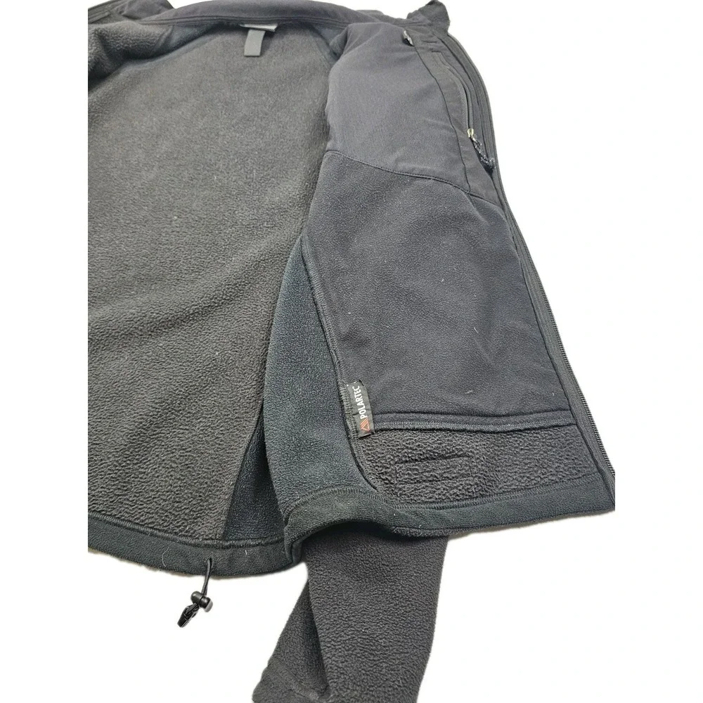 REI Jacket Mens L Fleece Black Polartec Long Sleeve Full Zip Pockets Two Tone